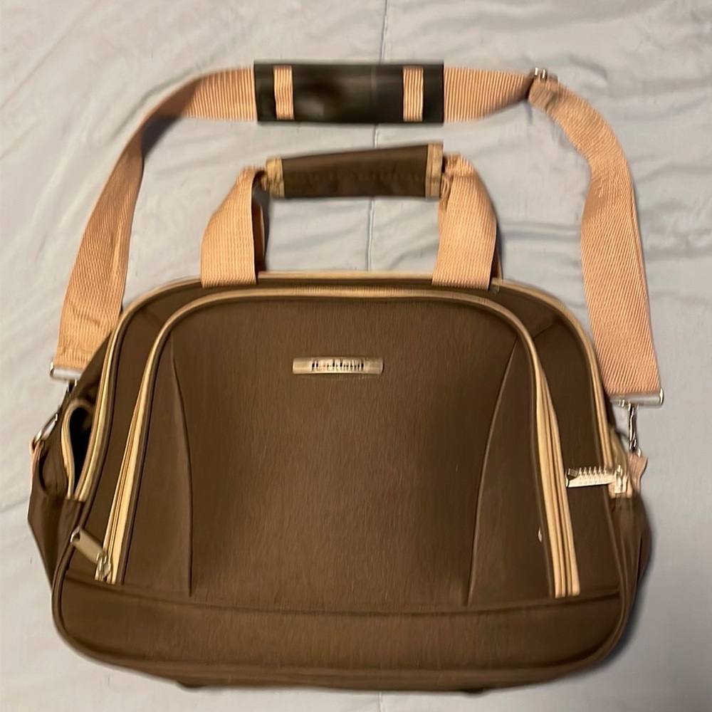 Rockland laptop travel bag, brown and tan